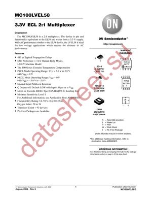MC100LVEL58DR2 datasheet  